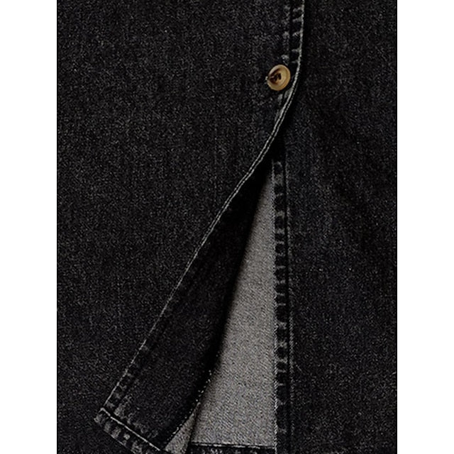 Women's Mini Dress Casual Dress A Line Dress Denim Shirt