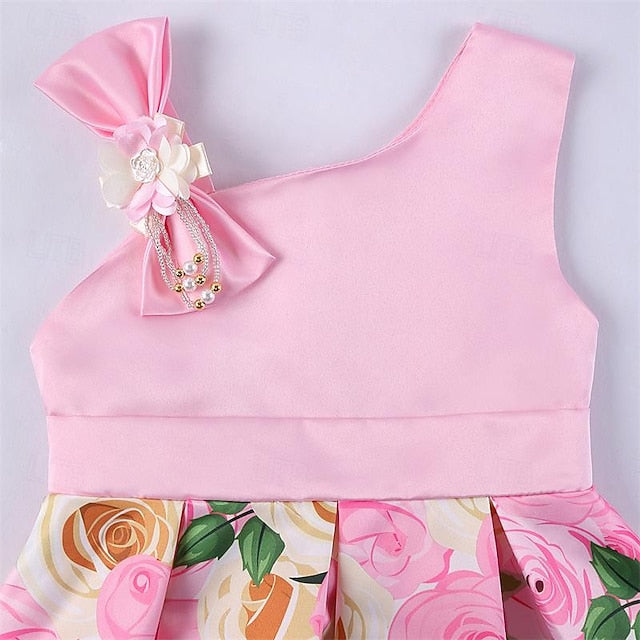 Party 3D Summer Sleeveless Flower Easter Dress Girls'