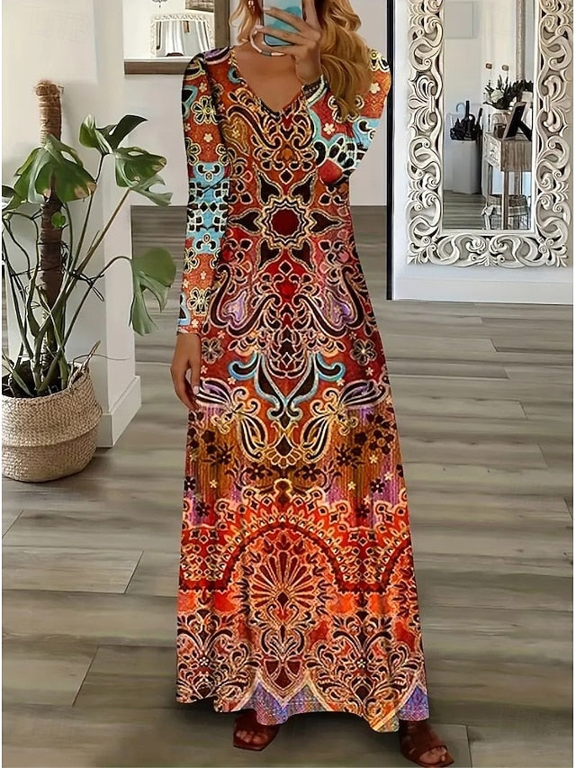 Women's Midi Dress T Shirt Dress Tee Dress A Line Dress