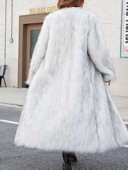 Warm Women's Furs Coat Comfortable Faux Fur