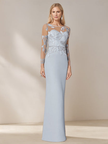 Dress Mermaid the Trumpet Bride Stretch of / Mother Crepe