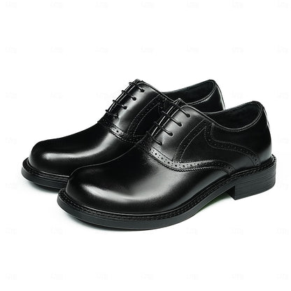 First Oxford Genuine Shoes- Men's Dress Layer Leather