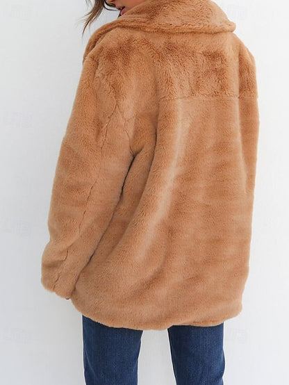 Faux Women's Teddy Coat Comfortable Fur Warm Furs