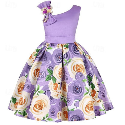 Party 3D Summer Sleeveless Flower Easter Dress Girls'