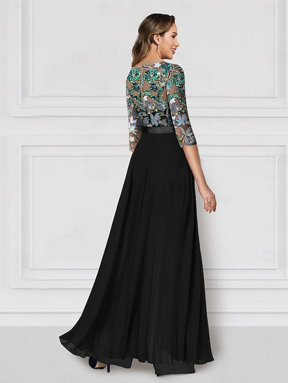 the Wedding Mother Formal Jumpsuit of Embroidered Bride Floral