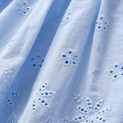 Cotton Summer Color Dresses Kids Princess Sleeveless Solid