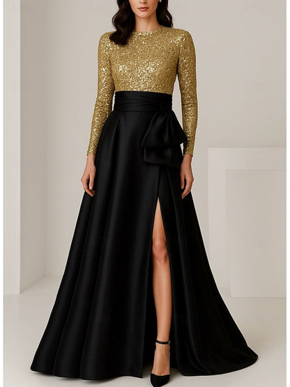 Length Gown Wedding Formal Floor A-Line Evening Dress Elegant