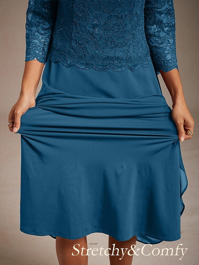 Women's Midi Dress A Line Dress Elegant Wedding Guest