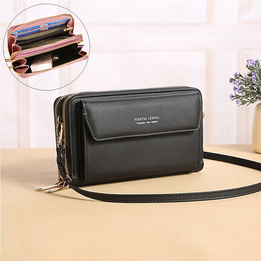 Sac à bandoulière pour femme, portefeuille, téléphone portable
