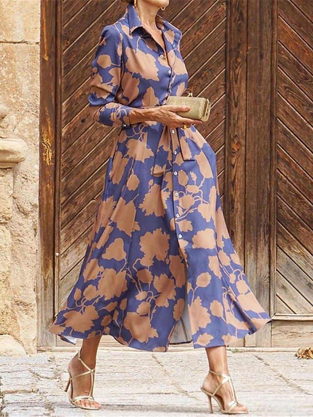 Women's Shirt Dress Casual Dress Swing Dress Maxi long