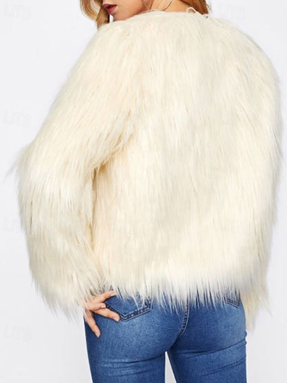 Furs Fur Comfortable Leathers Women's Coat Faux Warm