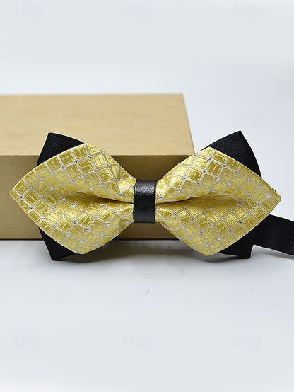 with Men's Christmas Tie Geometric Pattern Bow