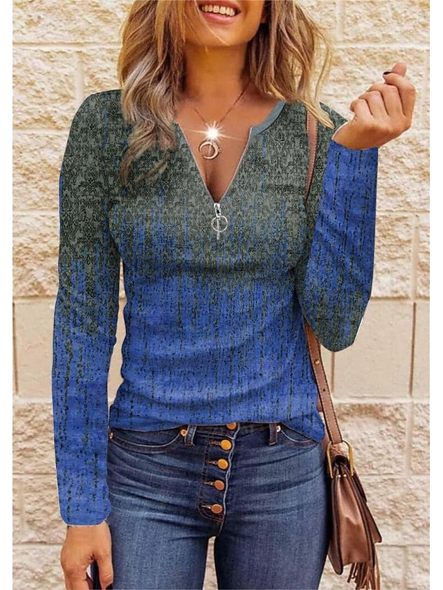 Women's T Shirt Graphic Tribal Vintage Fashion Stylish Long