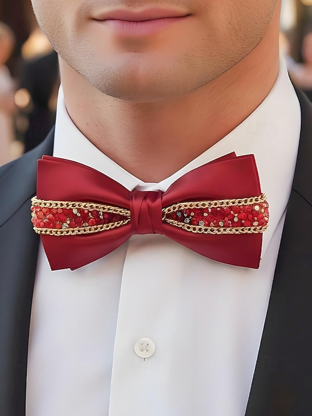 – Bow Red Tie Christmas Men's