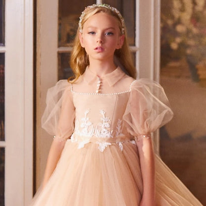 Dress Party Gown Girls' Girl Evening Princess Flower