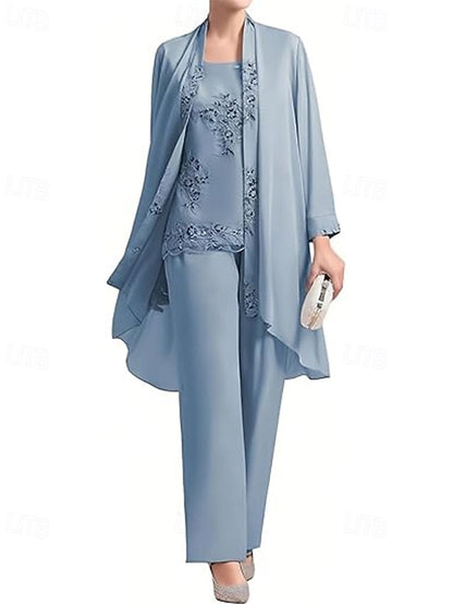 3 Piece the Bride of Mother Dress Elegant Pantsuit