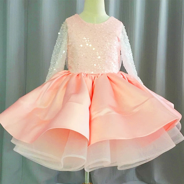 Flower Kids Girls' Dress Solid Party Girl's