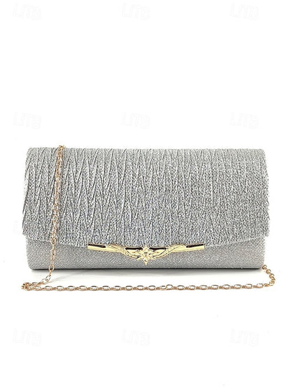 Evening Clutch Women's Handbag - Glitter Elegant Gold Party