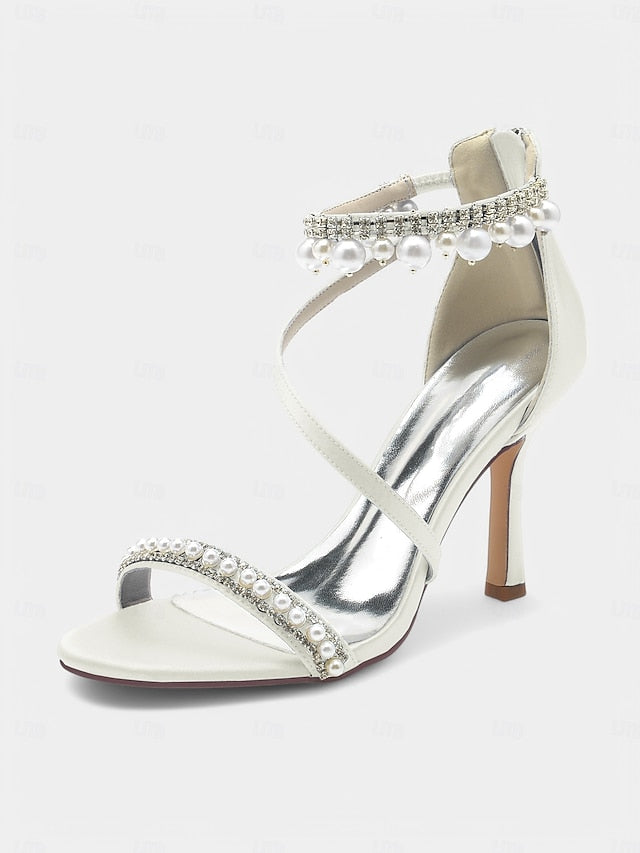 Chic Pointed-Toe Satin Party Pink Strap – Heels Ankle