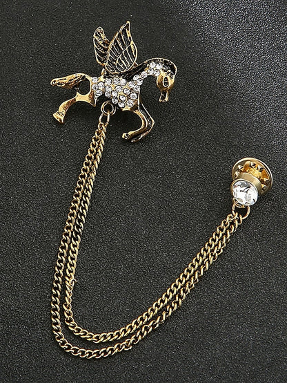 Brooch Deer Men's Lapel Pin Christmas with