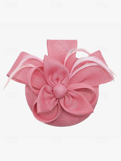 and Feather with Green Hat Fascinator Accents Women's Bow