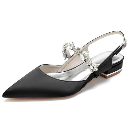 Crystal Flat Shoes Women's Wedding Bridal Heel