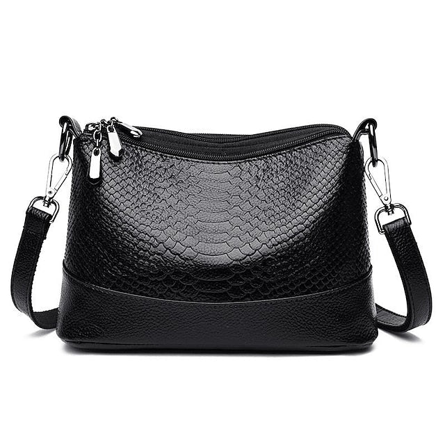 Leder Hobo Umhängetasche Schulter PU Damen