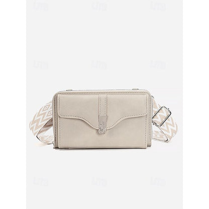 Crossbody Faux Damen Geometrische Tasche Muster mit Leder
