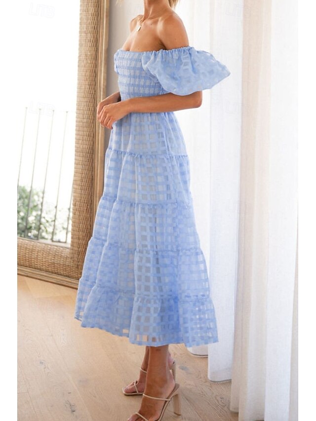 Women's Midi Dress Graduation Dress Fashion Modern Lantern