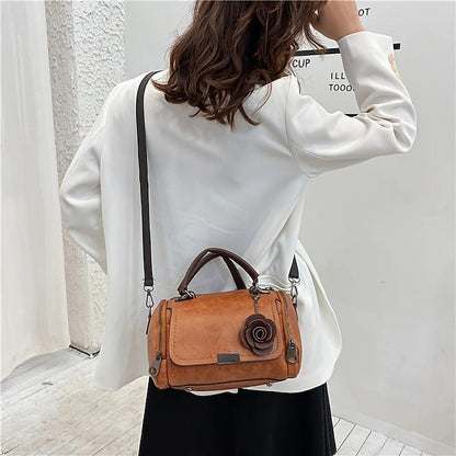 Vintage-Stil Floral Handtasche Damen Kunstleder