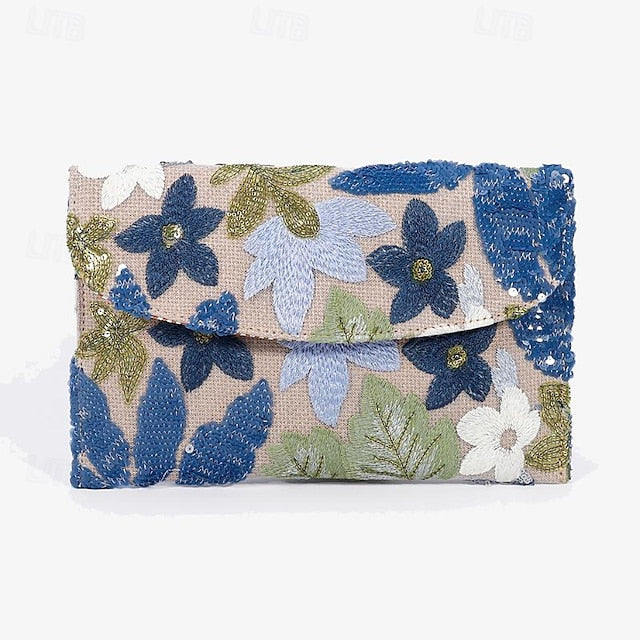 Handheld Floral Clutch - Bag Evening Women's Embroidered