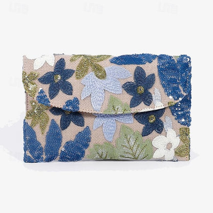 Handheld Floral Clutch - Bag Evening Women's Embroidered