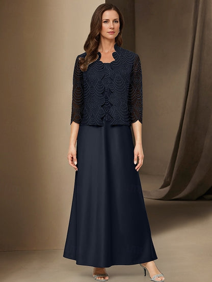 Casual Dress Elegant Simple the of Piece Mother Bride A-Line 3