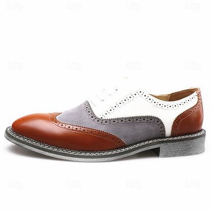 Gatsby-Inspired Men's Shoes in Spectator Wingtip Oxford