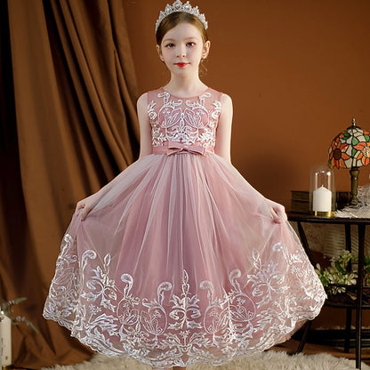 Girls' Dress Christening Sleeveless Flower Wedding Kids