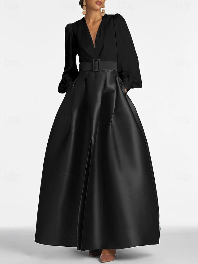 Wedding High Formal Guest Gown Floor Dress A-Line Evening Split