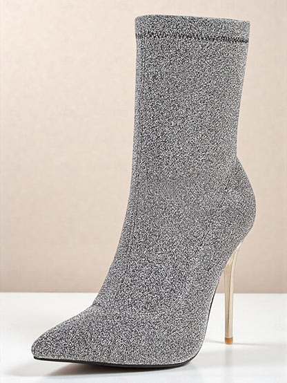 Ankle Women's Leopard Sexy Stiletto Boots Pointed Print -