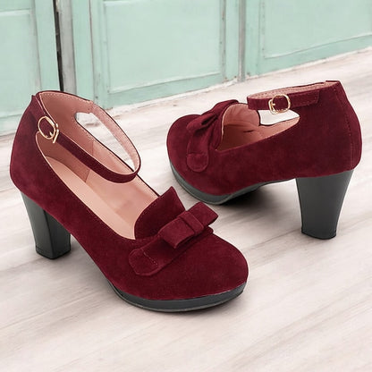 Detail Mary - with Green Heels Bow Suede Jane Women's