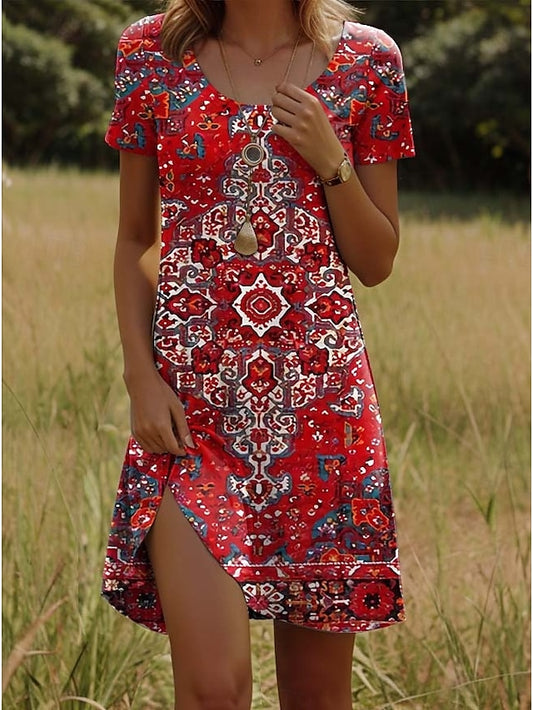 Women's Mini Dress Casual Dress Petite Dress T Shirt Dress