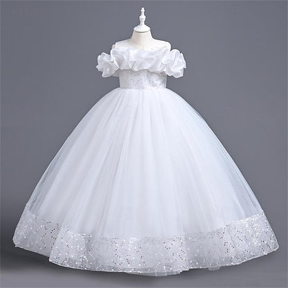 Girls' Girl Party Color 3D Solid Dress Flower