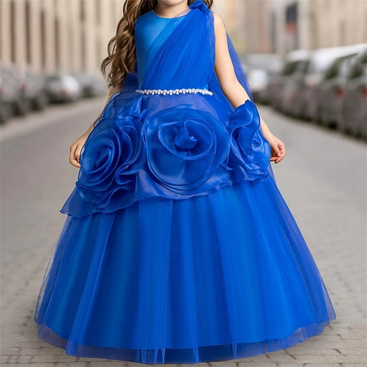 Color Solid Kids Cosplay Dress Girls' Party