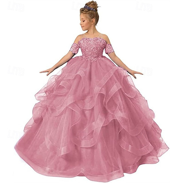 Girls' Princess Flower Dress Kid's Girl