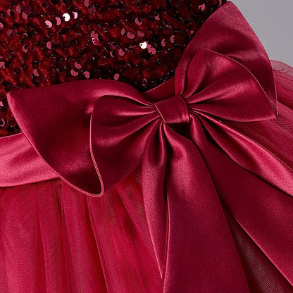 Dress Kids Festival Girls' Sleeveless Sequin Party Wedding