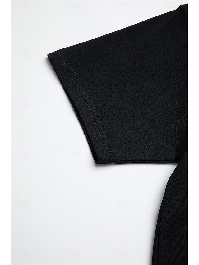 Women's T shirt Tee 100% Cotton Black White Yellow Graphic