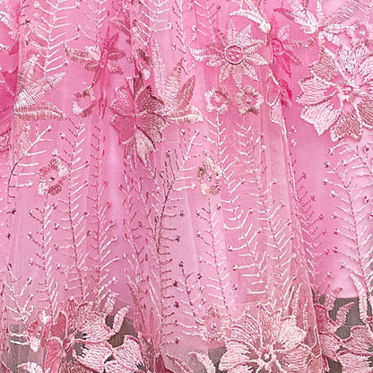 Girl Girls' Solid Flower Kids Dress Colored