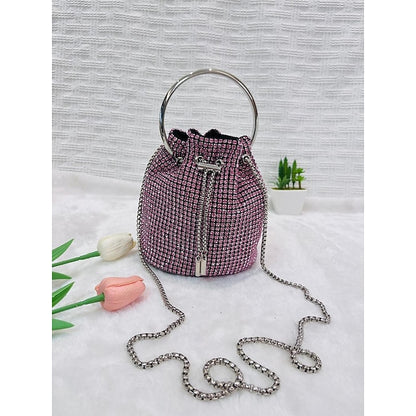 Sac à main en cuir PU pour femme, pochette avec chaîne, soirée, mariage, fête