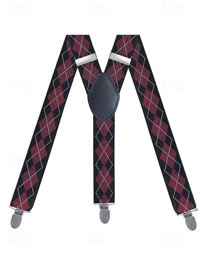 Men's Clip-On Suspenders Pattern – Classic Argyle