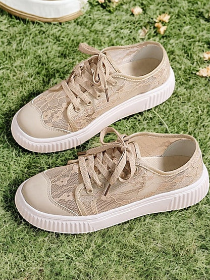 Women Wedding Lace Shoes Sneakers – Floral for Casual Bridal