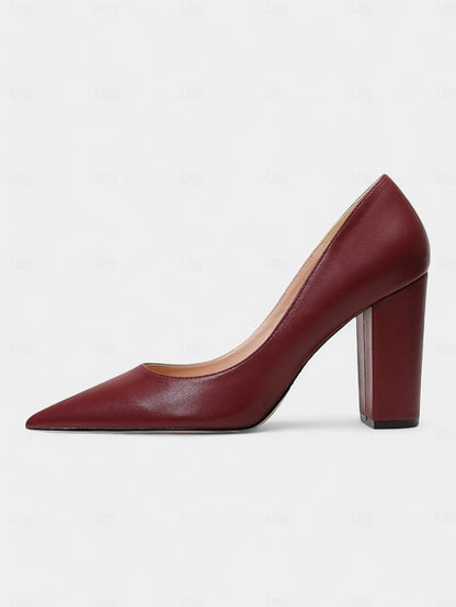 Classic High | Heel Women's Heels Suede Toe Pointed Block