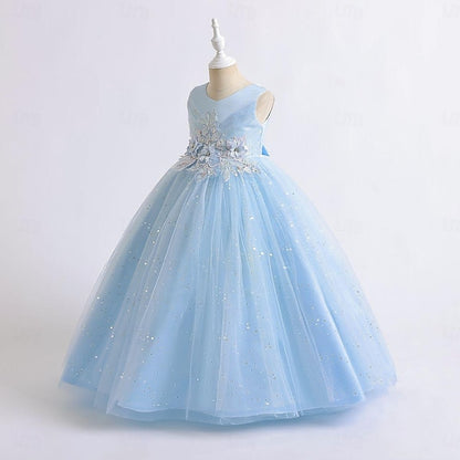 Dress Flower Girls' Kids Girl Color Solid Party